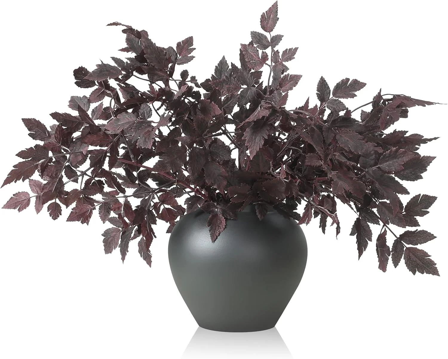 6 Pack Artificial Cimicifuga Plant Leaf Spray Faux Plum Cimicifuga Ramosa Leaf Branch Faux Fall Spray Faux Silk Plants for Home Vase Wedding Garden Farmhouse Table Mantel Decor (18 Inches) | Walmart (US)