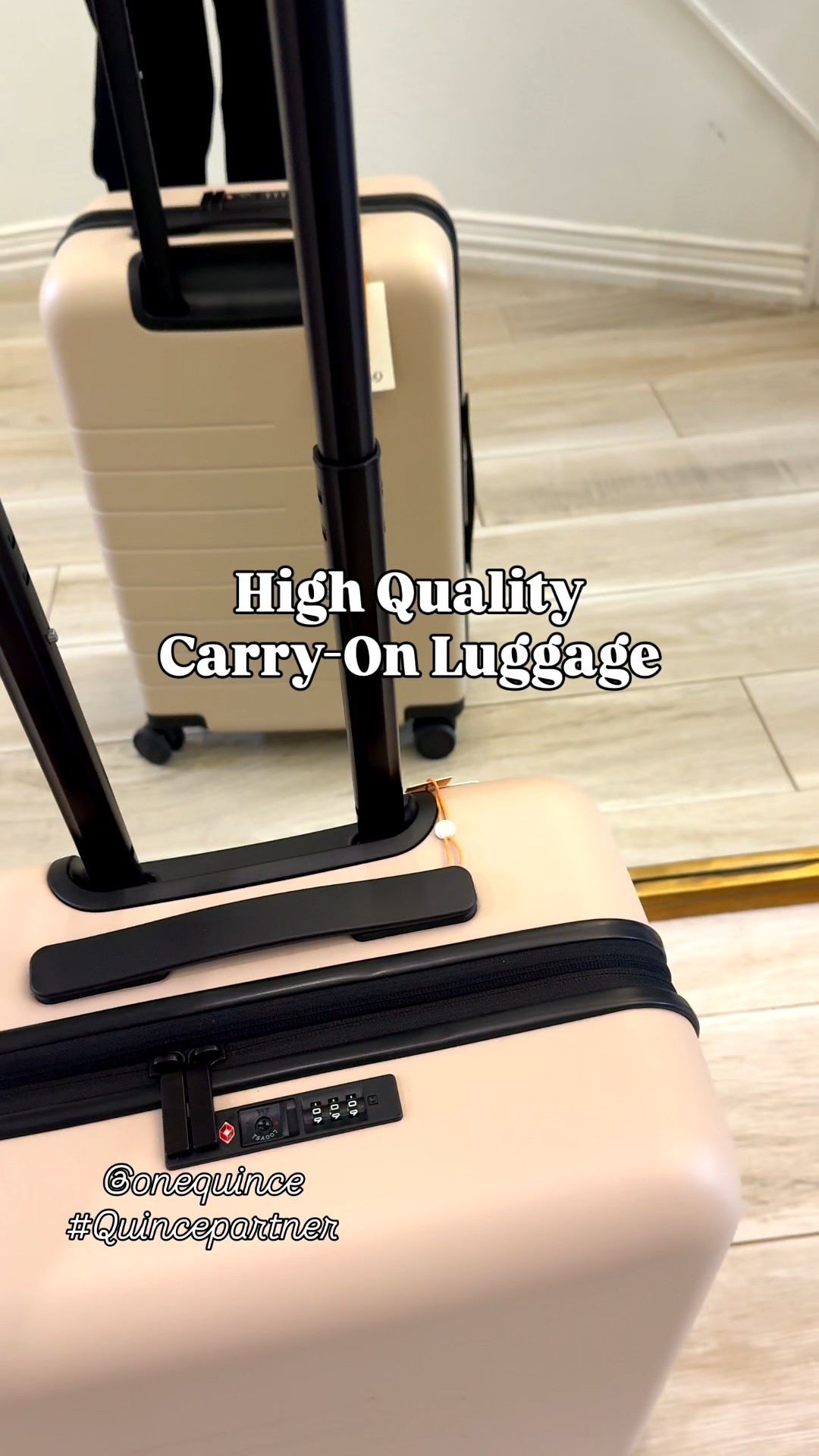 #QuincePartner
@onequince
Really great quality carry-on luggage like designer but more affordable price. Emily used this on a recent trip to NYC and she absolutely loved it. Great for gifting.
This is the regular carry-on size in Tan. Also comes in compact and small carry-on. This fits the overhead bin. Lightweight, easy to roll, has TSA lock, expandable.
Gift for anyone, travel, airplane luggage, holiday gifting. 

#LTKCyberWeek #LTKGiftGuide #LTKHoliday