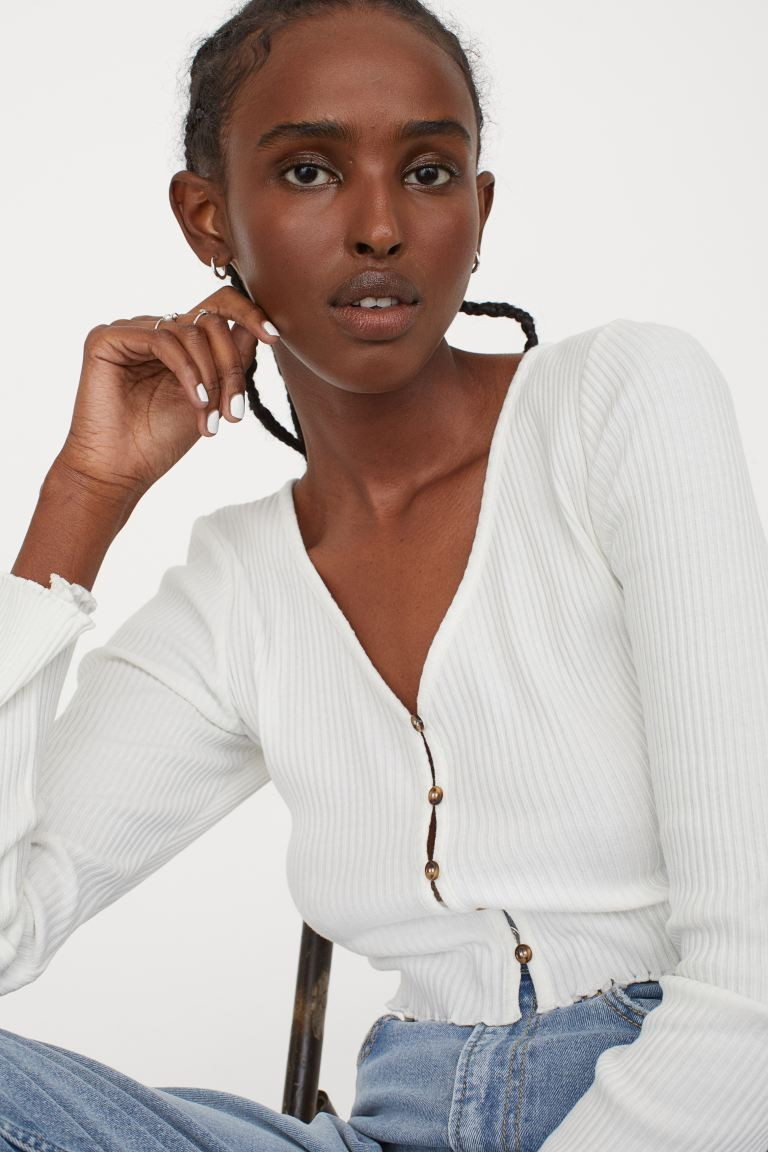 Ribbed Jersey Cardigan | H&M (US + CA)