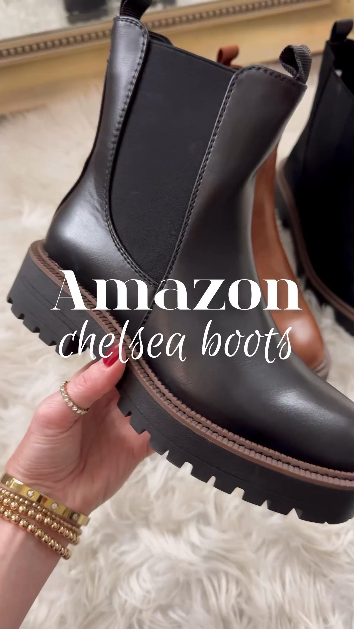 These are some of the most versatile boots in my closet. Wear them with leggings or jeans or your favorites sweater dress and tights (mine are fleece lined!). They’re very well made and super comfy. I found them to fit TTS.

Winter outfit idea, lug sole boots, affordable fashion, winter boots, what to wear, how to style, casual mom style, effortless style, classic style, ageless style, timeless style, sister cardigan, leggings outfit, wide leg cuffed jeans, casual blazer outfit

#LTKSaleAlert #LTKShoeCrush #LTKSeasonal