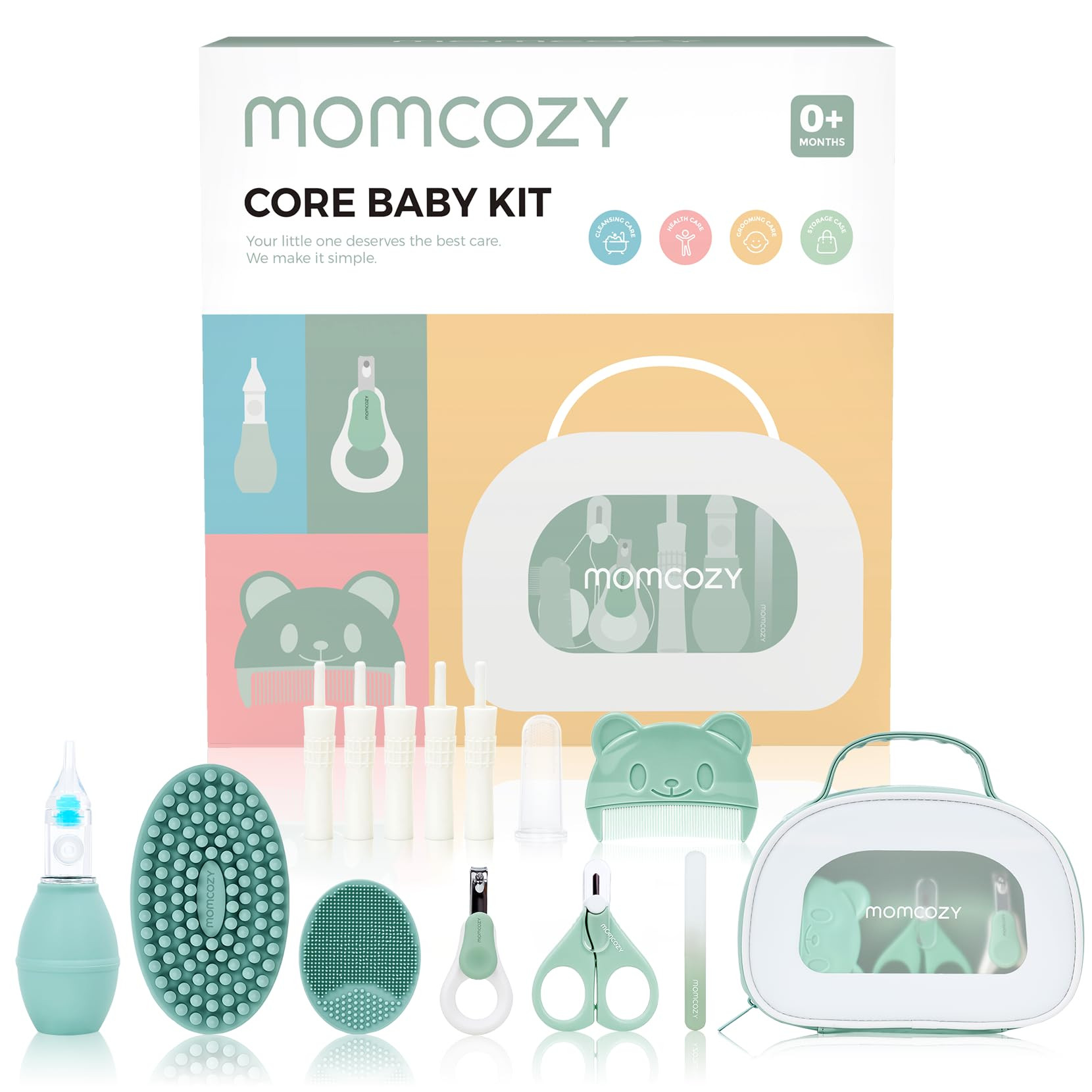 Momcozy Core Baby Kit, Baby Shower & Registry Essential Kit for Grooming&Health&Cleansing Care, I... | Amazon (US)