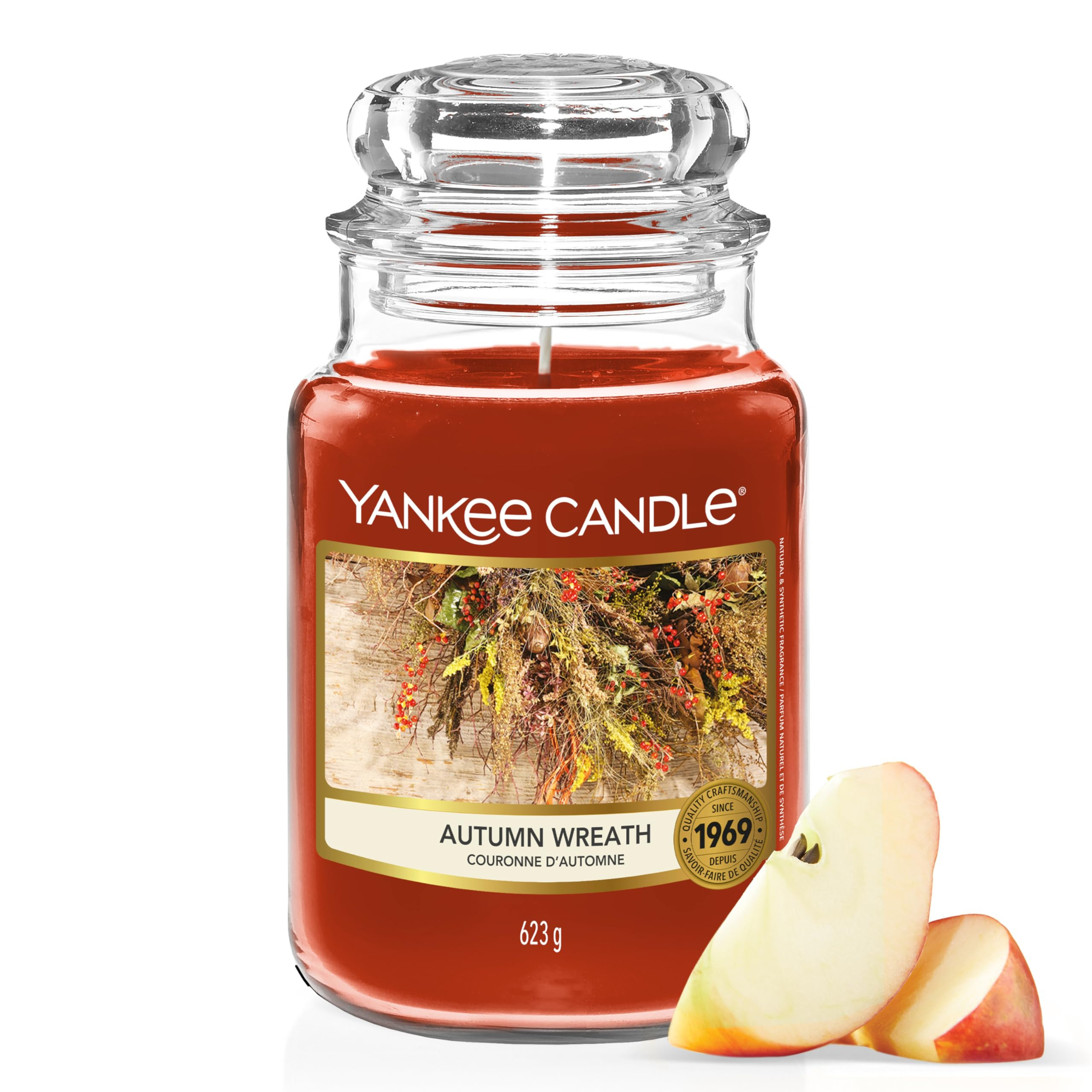 Yankee Candle Scented Candle - Autumn Wreath Large Jar - Long Burning Candles: up to 150 Hours - ... | Amazon (UK)