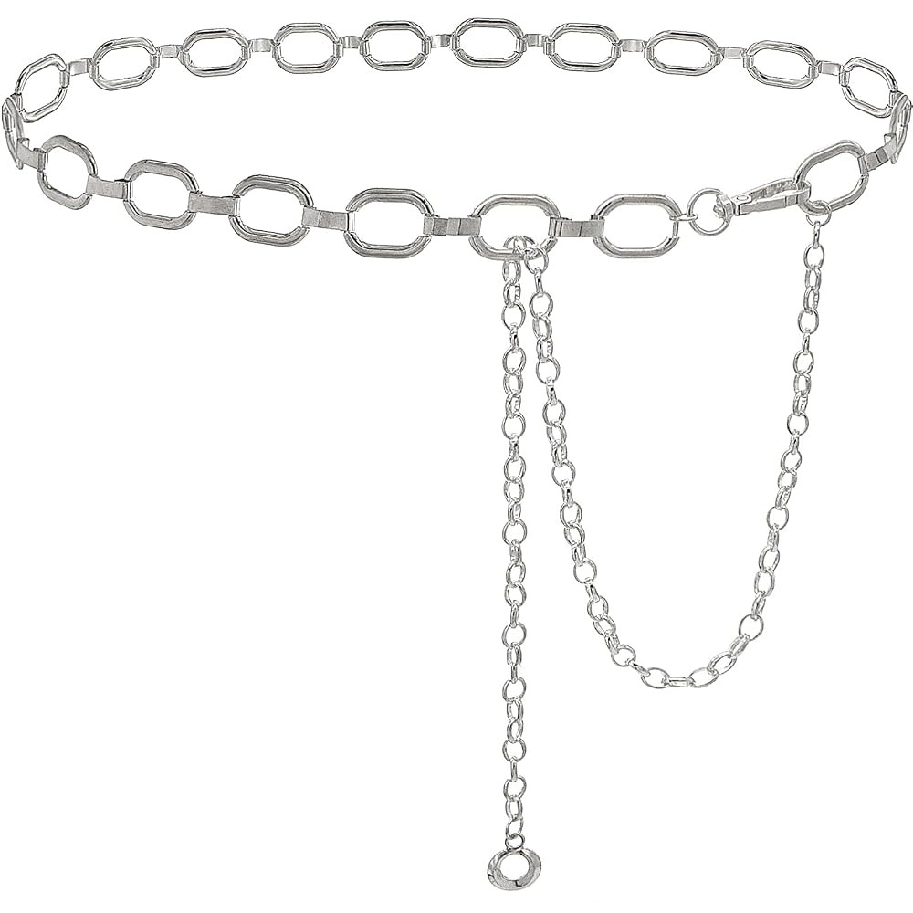 Women's Chain Belt Metal Waist Belt Chunky Belly Link Belt | Amazon (US)