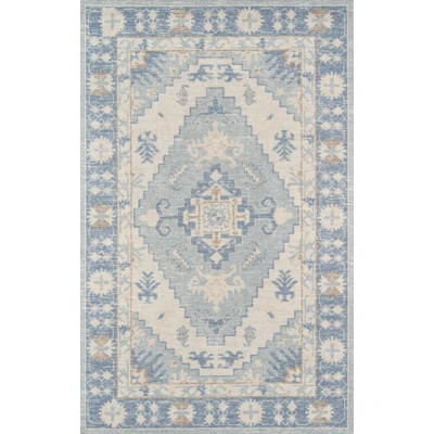 Denya Oriental Blue Area Rug | Wayfair North America