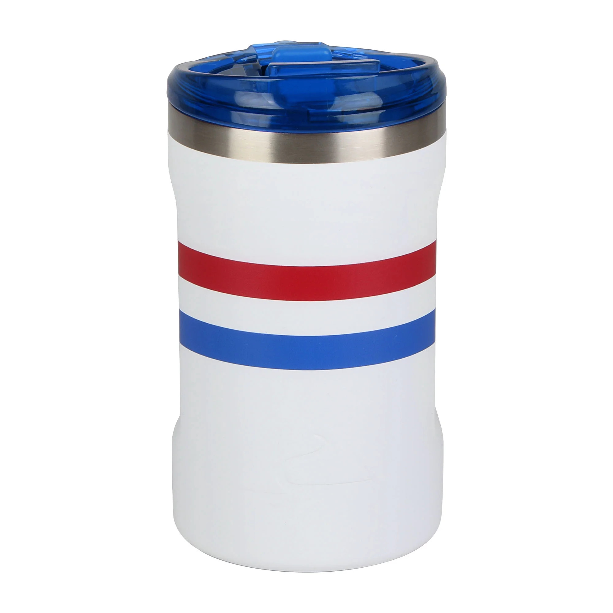 Ozark Trail 16oz Ceramic Lined Stainless Steel Can Tumbler with 2-in-1 Lid,Red and Blue stripe | Walmart (US)
