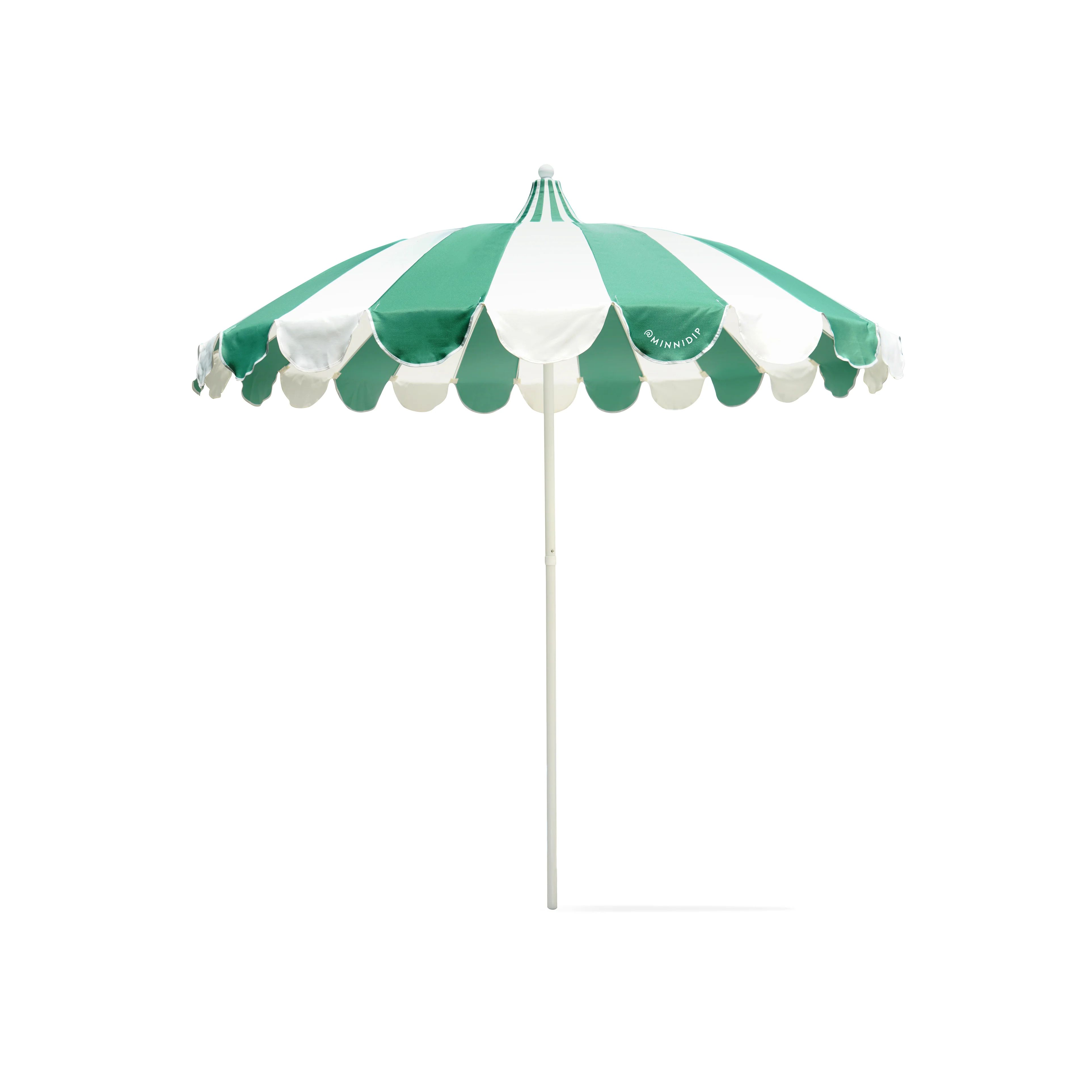the SCALLOPED Market Umbrella in Topiary | Minnidip