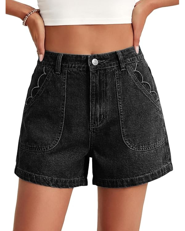 Cicy Bell Womens Baggy High Waisted Jean Shorts Summer Wide Leg Jorts Casual Vintage Denim Shorts... | Amazon (CA)