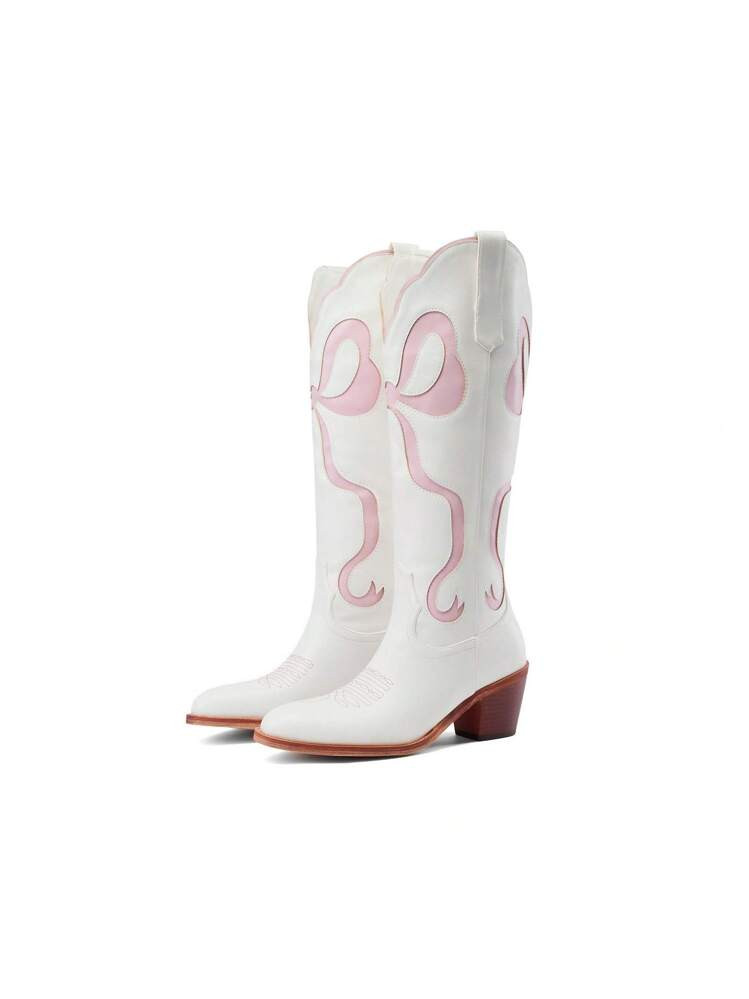 Pink bow boots | SHEIN