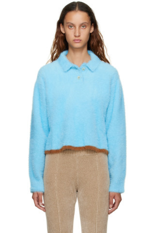 Blue Le Papier 'Le Polo Neve' Polo | SSENSE