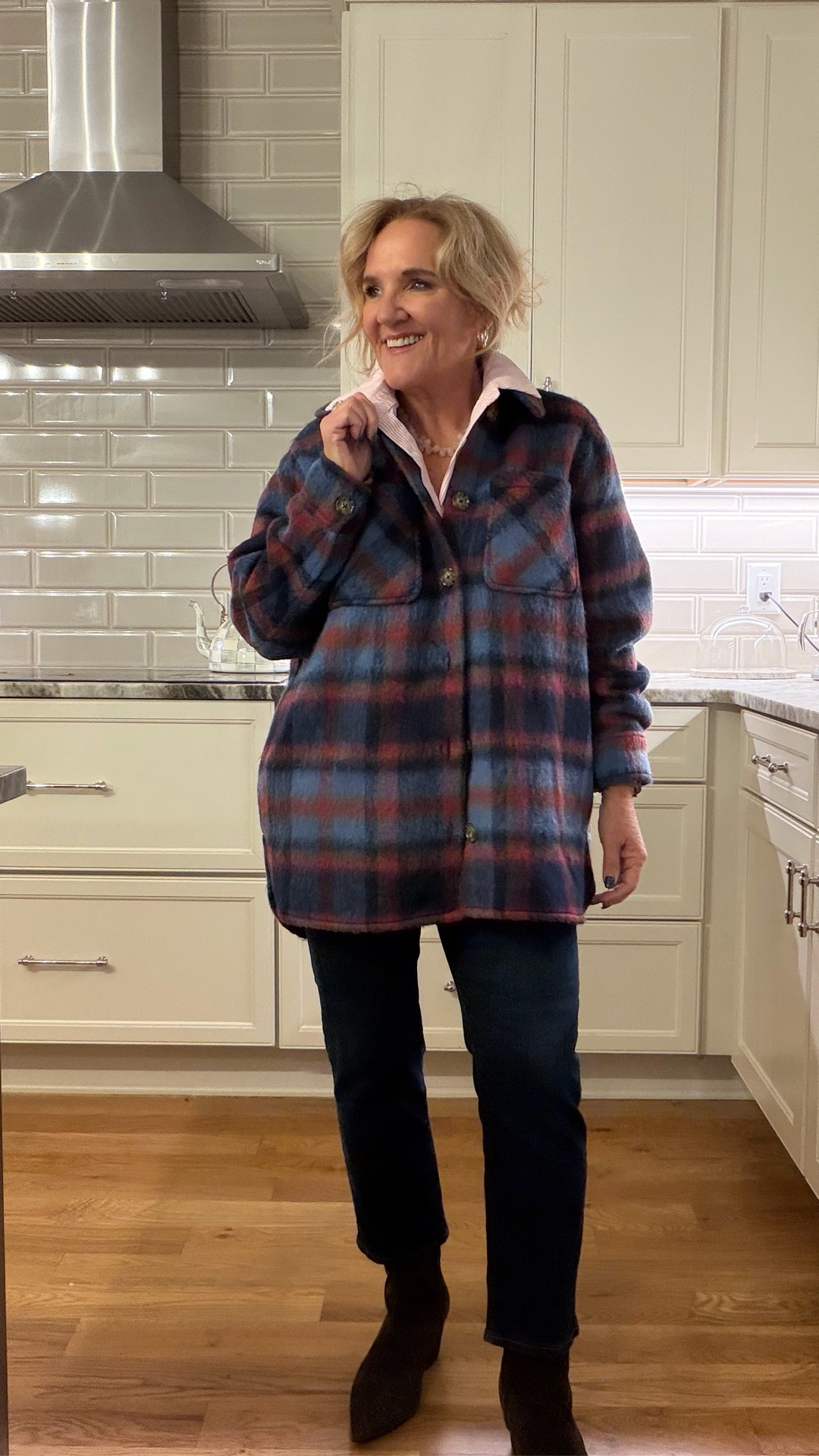 Walmart jacket size medium 
Striped blouse size large 
Loft jeans they are ankle and I’m in a petite. I’d prob not a get petite for winter 
Brown suede boots size up 
30% off jewelry code NANETTE30

#LTKOver40 #LTKFindsUnder100 #LTKootd