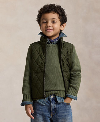 Toddler and Little Boys 2-7 Fleece-Lined Quilted Vest | Macy's