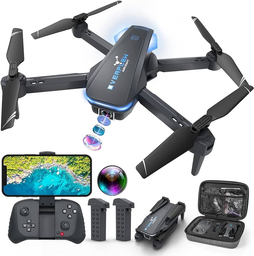 Drone with 1080P Camera for Beginners and Kids, Foldable Remote Control Quadcopter with Voice Con... | Amazon (US)