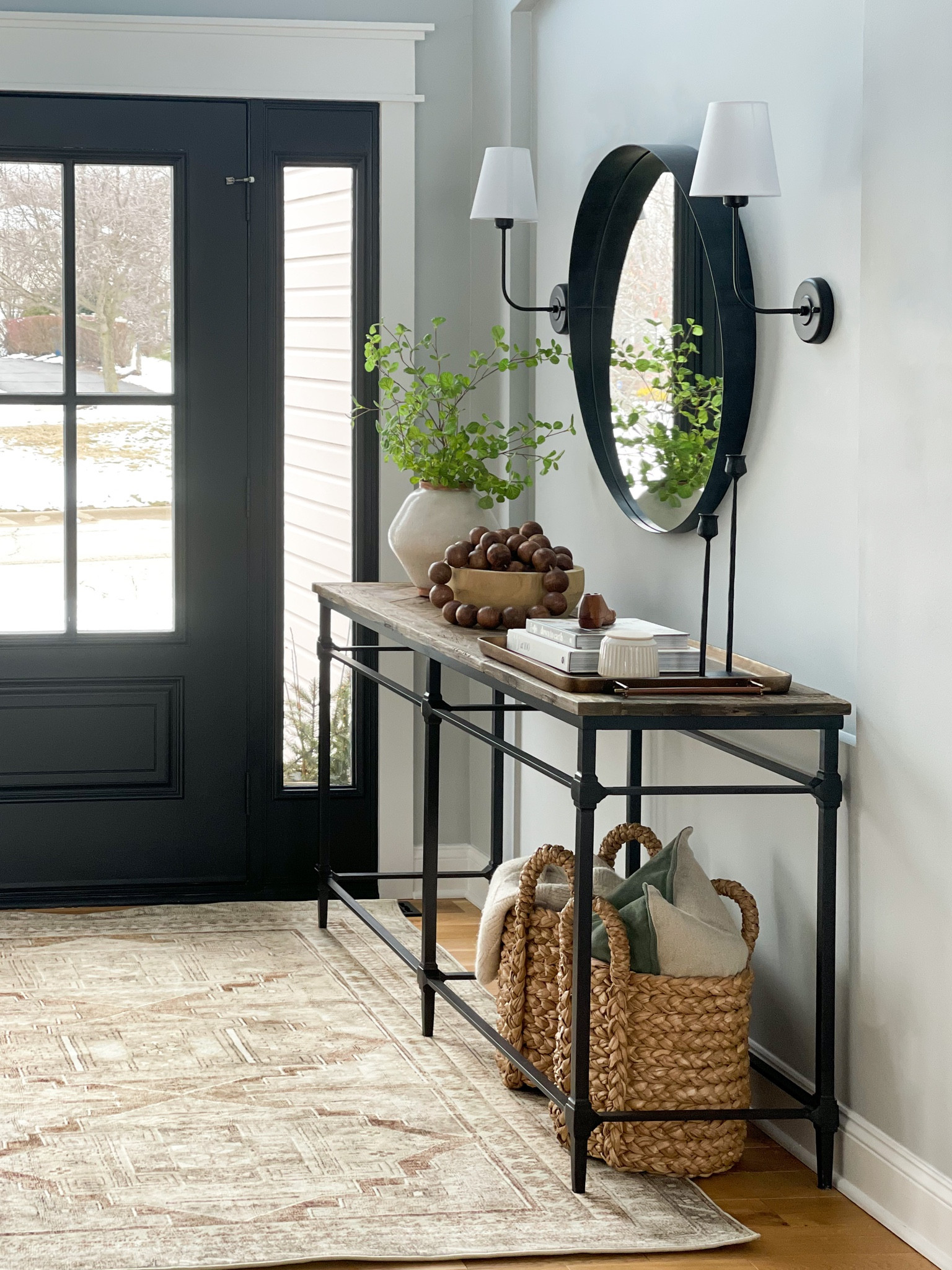 Entry way, console table, home decor, rug, neutral decor, Loloi, Magnolia, Joanna Gaines, home, interiors, cozy living, console table style 

#LTKSeasonal #LTKhome #LTKunder100