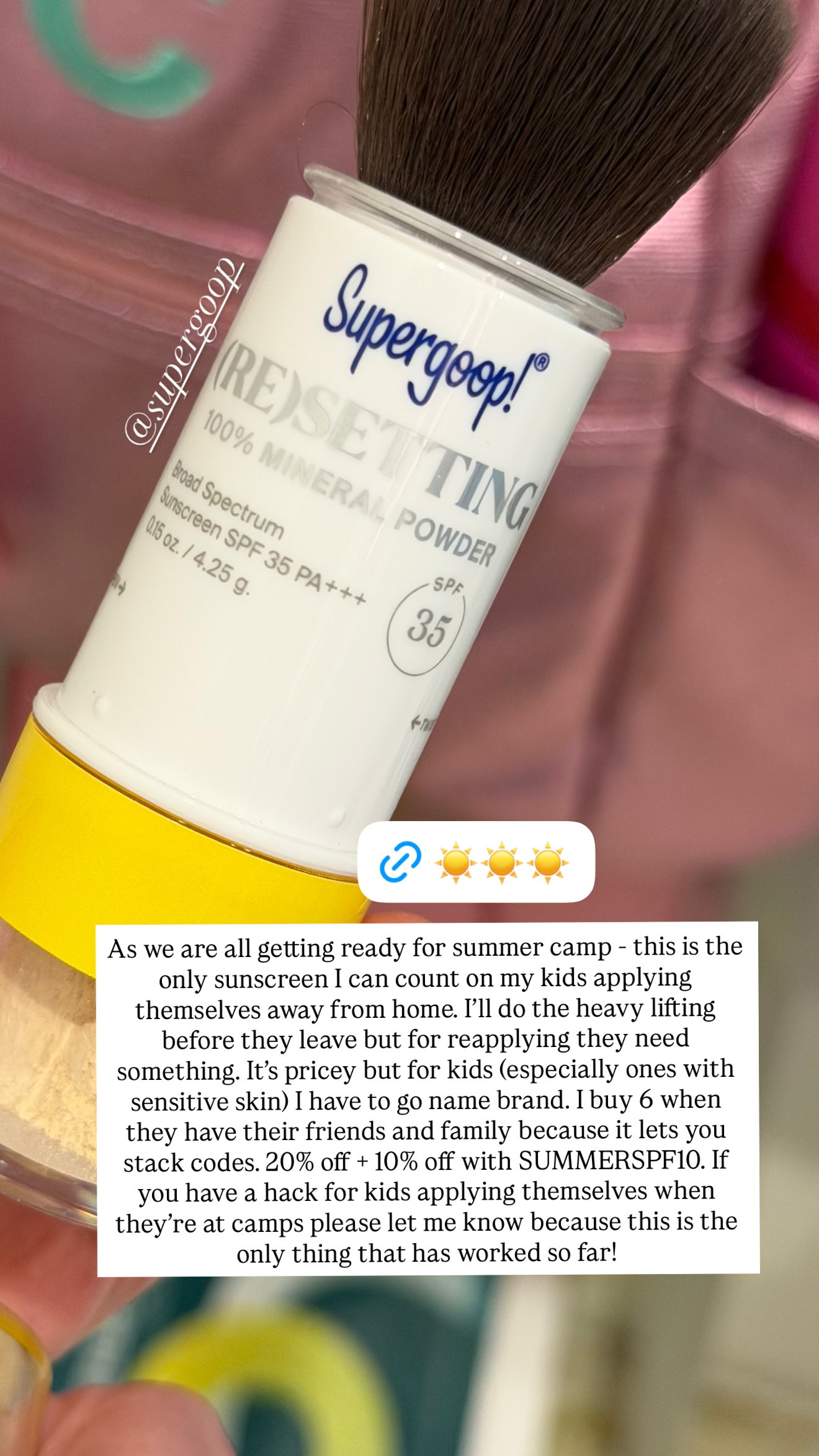 This is the only sunscreen I can count on my kids applying themselves! 

 