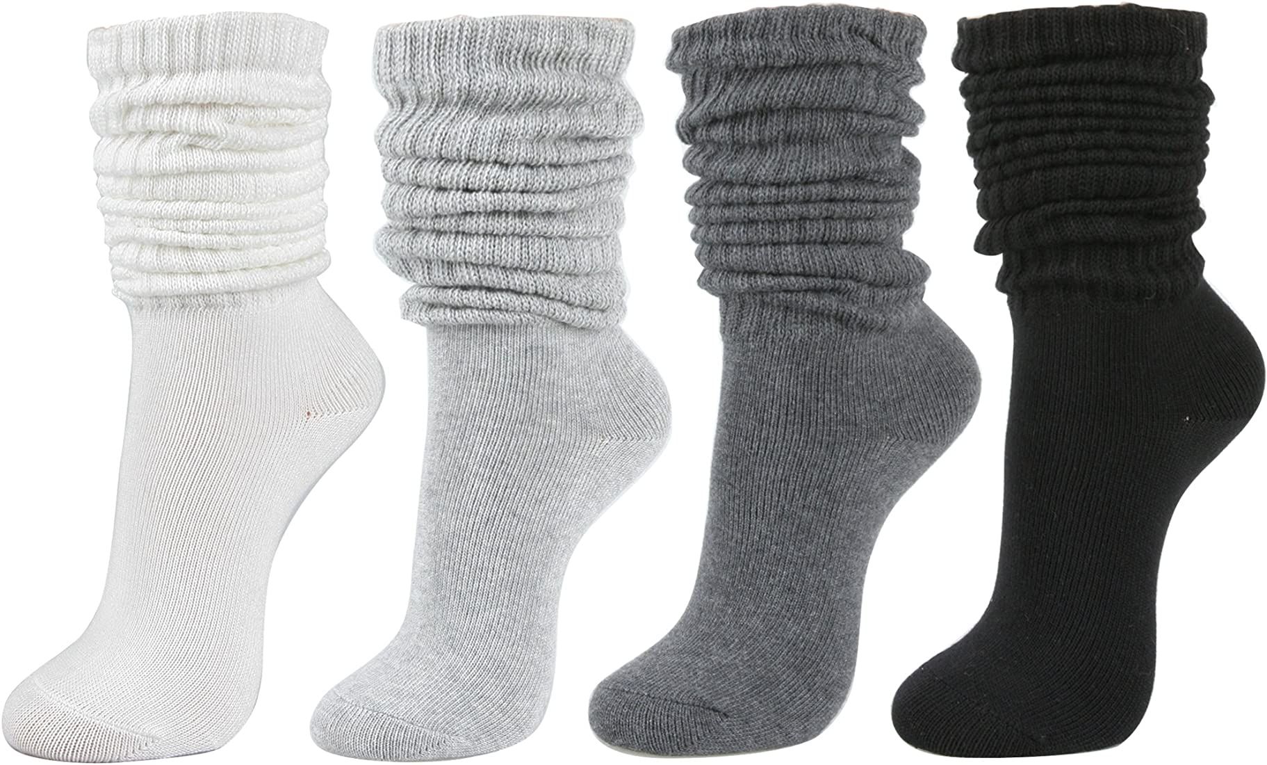 Women's Fall Winter Slouch Knit Socks Slouchy Socks Women Scrunch Socks Women Scrunchie Socks | Amazon (US)
