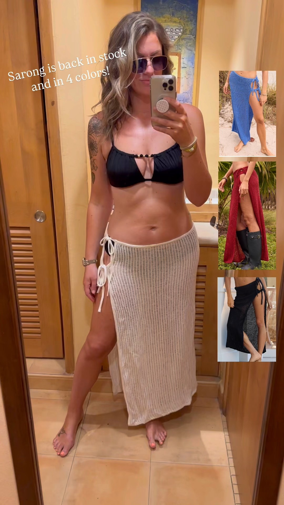 Back in stock in 4 colors and on sale! 
Wearing the l/xl, if wearing higher up on waist, then can size down. Swim is old

#LTKMidsize #LTKSwim #LTKTravel