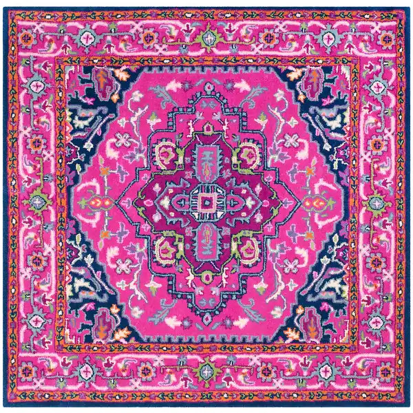 SAFAVIEH Handmade Bellagio Georgina Modern Oriental Wool Rug - 5' x 8' - Ivory/Pink | Bed Bath & Beyond