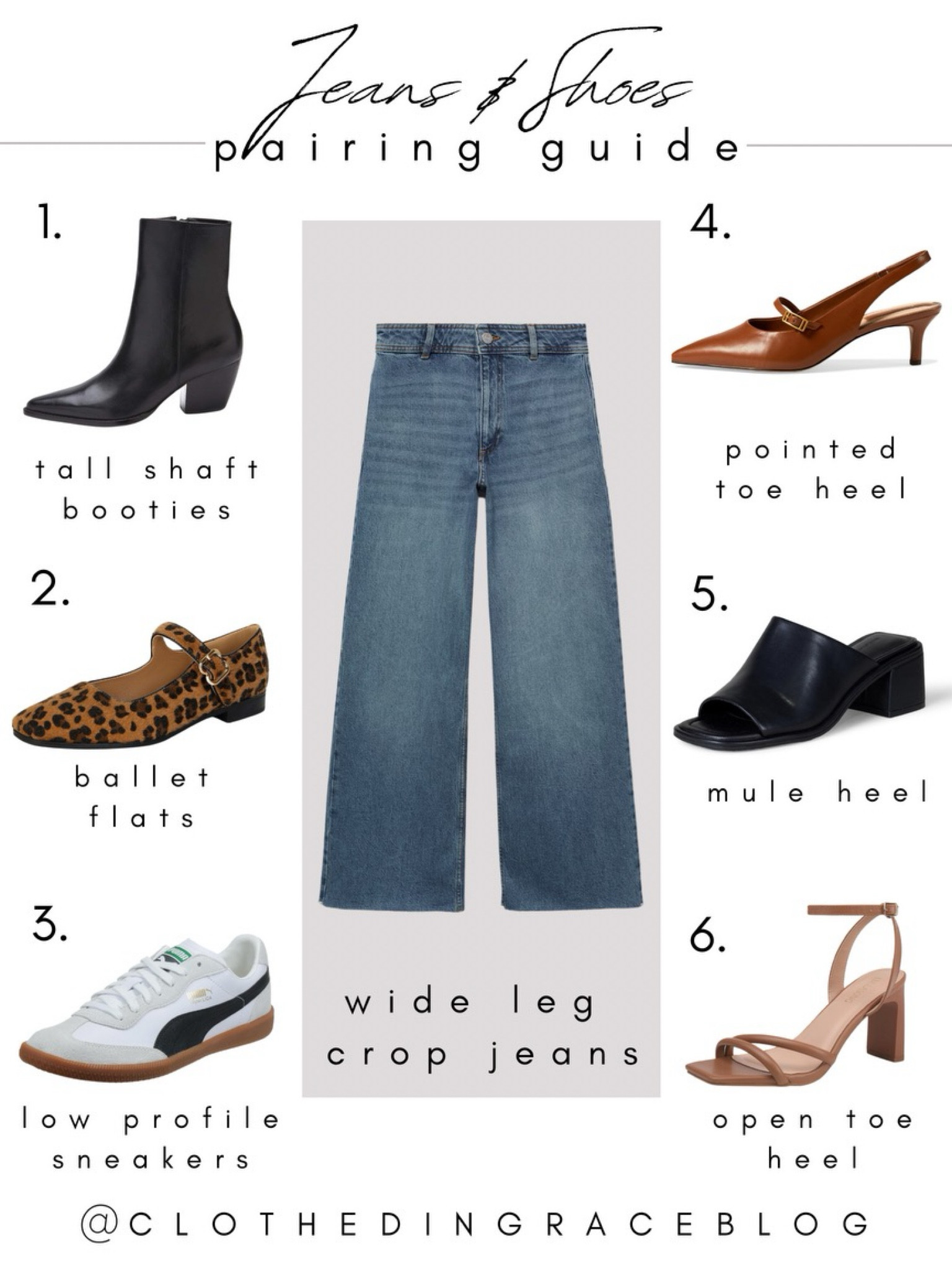 What types of shoes to pair with wide leg crop jeans 


#LTKFindsUnder100 #LTKFindsUnder50 #LTKStyleTip