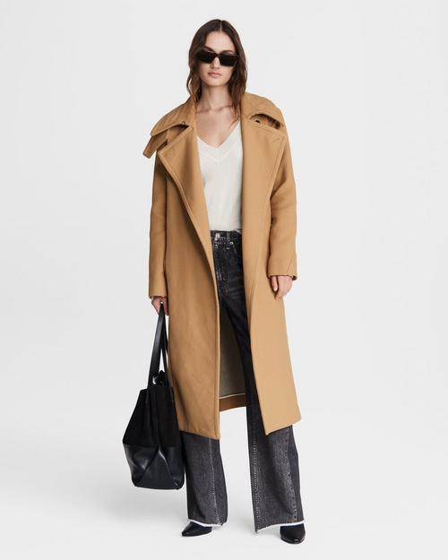 Amber wool blend trench | rag + bone