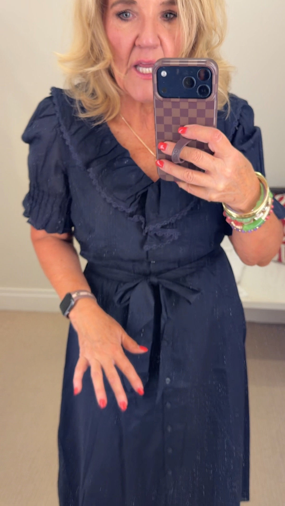Talbots sale! 
Lightweight cotton voile dress 
It’s true to size 
Summer drsss wedding guest dress 
Bracelet stack 20% off with code NANETTE20

#LTKOver40 #LTKSaleAlert #LTKWedding