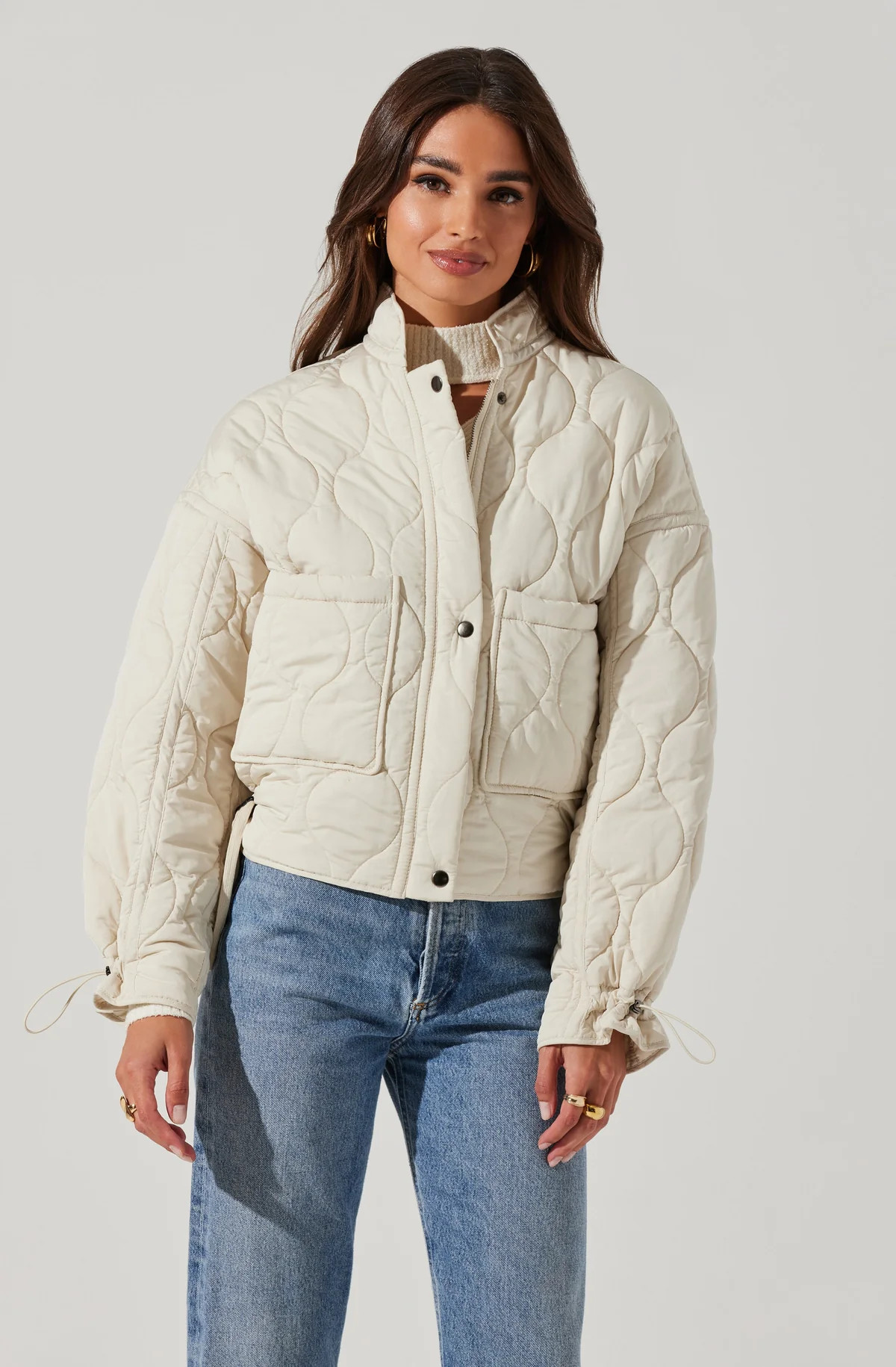 Dalia Quilted Cinched Jacket | ASTR The Label (US)