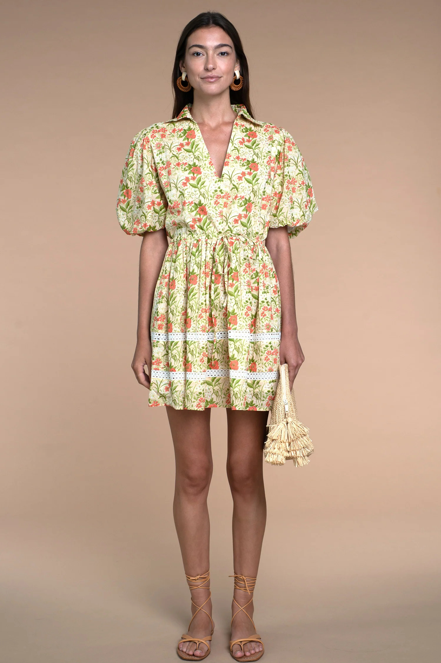 Daphne Dress in Bouquet Toss Peach | Olivia James The Label