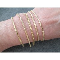 Gold Chain Bracelets>Gold Stacking Bracelet>Gold Bracelet, Thin Bracelet, Skinny Bracelet, Gold Bracelets, Chain Bracelets | Etsy (US)