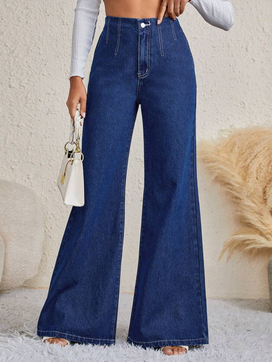 SHEIN Tall High Waist Wide Leg Jeans | SHEIN