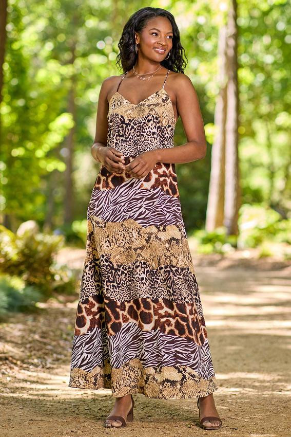 Mixed Animal Print Maxi Dress | Cato Fashions