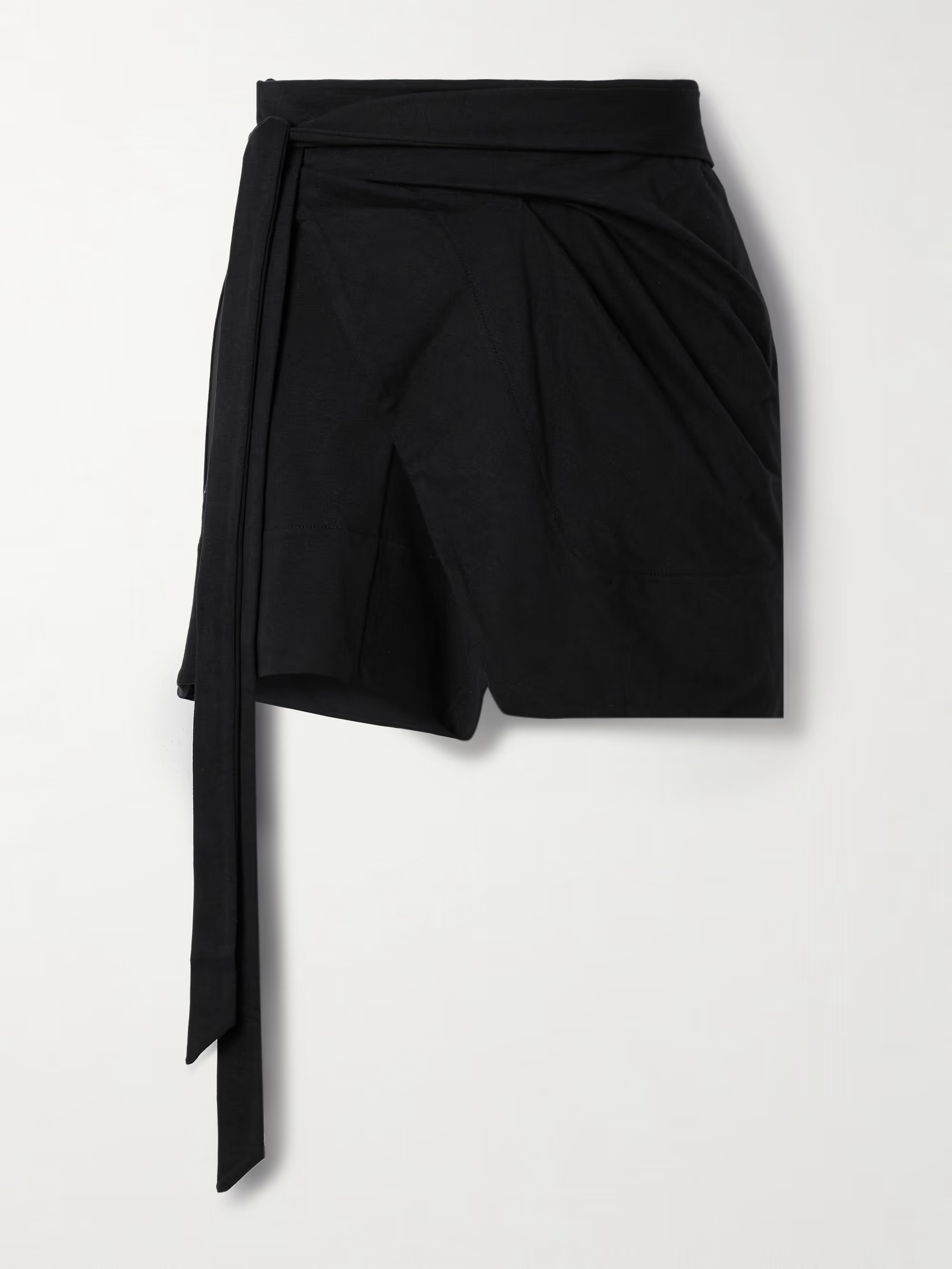 Berenice asymmetric draped cotton-jersey mini wrap skirt | NET-A-PORTER (US)