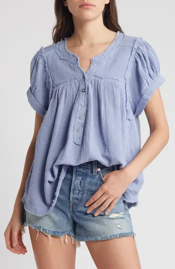 Free People Horizons Double Cloth Top | Nordstrom | Nordstrom