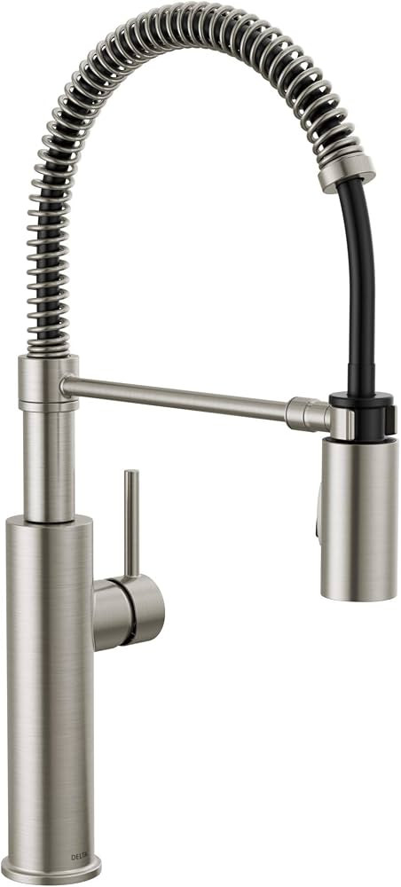 Delta Antoni Pro Style Commercial Kitchen Faucet with Pull Down Sprayer, Brushed Nickel Single Ho... | Amazon (US)