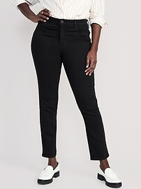 High-Waisted Wow Straight Black Jeans for Women | Old Navy (US)