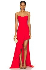 NBD Desirae Asymmetrical Dress in Red from Revolve.com | Revolve Clothing (Global)