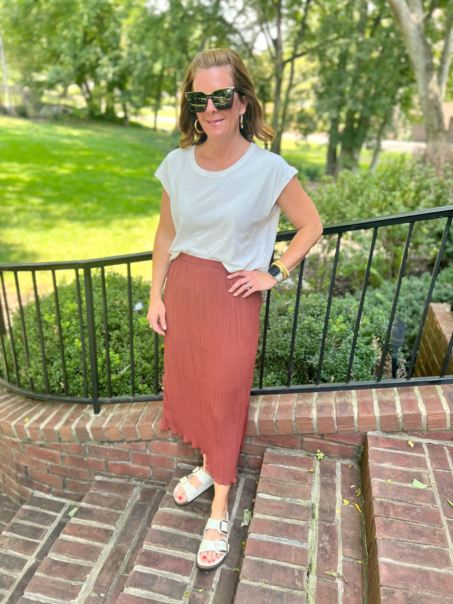 Another fun way to wear the fabulous midi slip skirt from Madewell!  Also comes in black and flax.#LTKunder100 #LTKFind

#LTKxMadewell