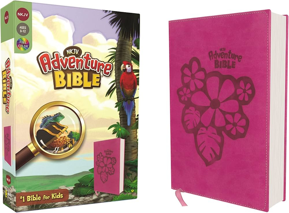 NKJV, Adventure Bible, Leathersoft, Pink, Full Color | Amazon (US)