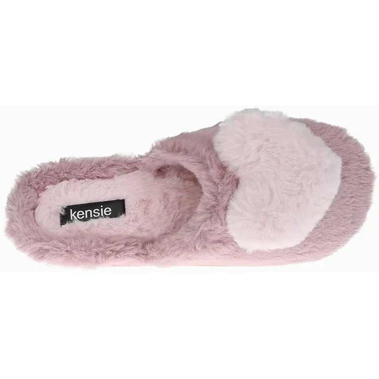 Kensie Women's Warm and Comfy Faux Fur Home Slipper | Walmart (US)