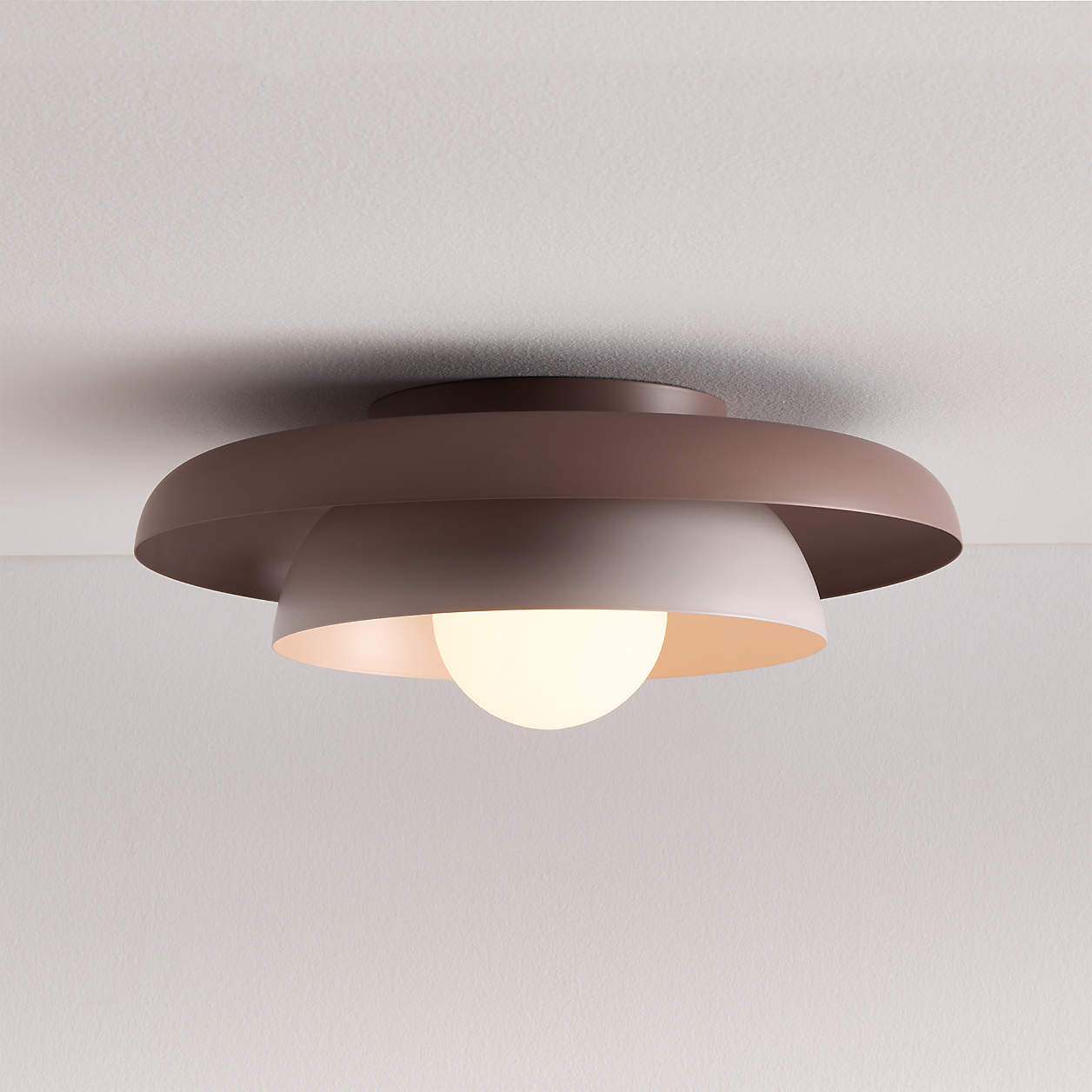 Nello Purple Metal Saucer 18" Kids Flush Mount Ceiling Light + Reviews | Crate & Kids | Crate & Barrel