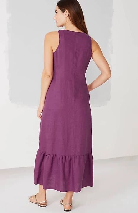 Linen Button-Front Maxi Dress | J. Jill