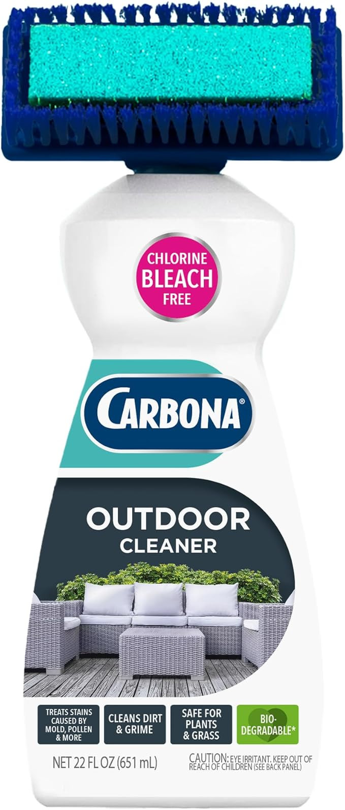 Carbona Oxy Powered Outdoor Cleaner with Built-In Brush (22 Fl Oz), Spot Cleaner for Outdoor Furn... | Amazon (US)