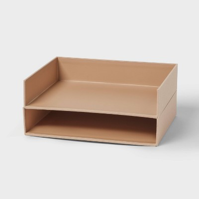 Canvas Paper Tray Little Brown - Brightroom™: Desk & Office Organization Set, Letter Tray, Polyester Canvas, | Target