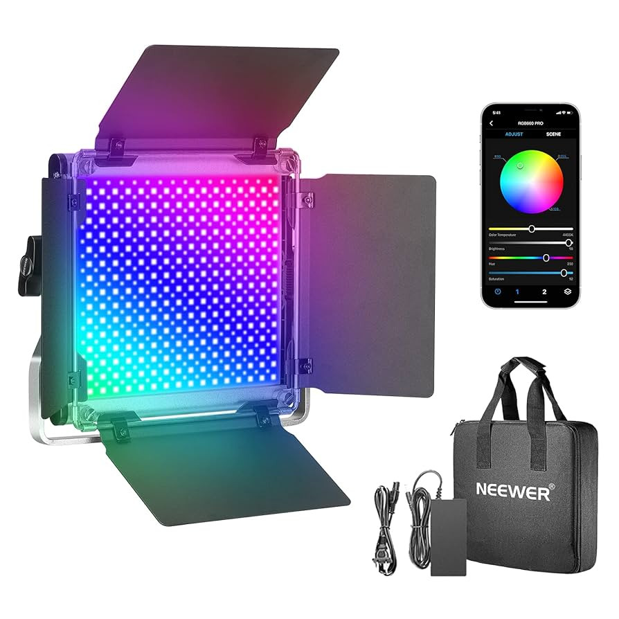 NEEWER 660 PRO RGB Led Video Light with APP Control/Barn Door/U Bracket, 360° Full Color, CRI 97... | Amazon (US)