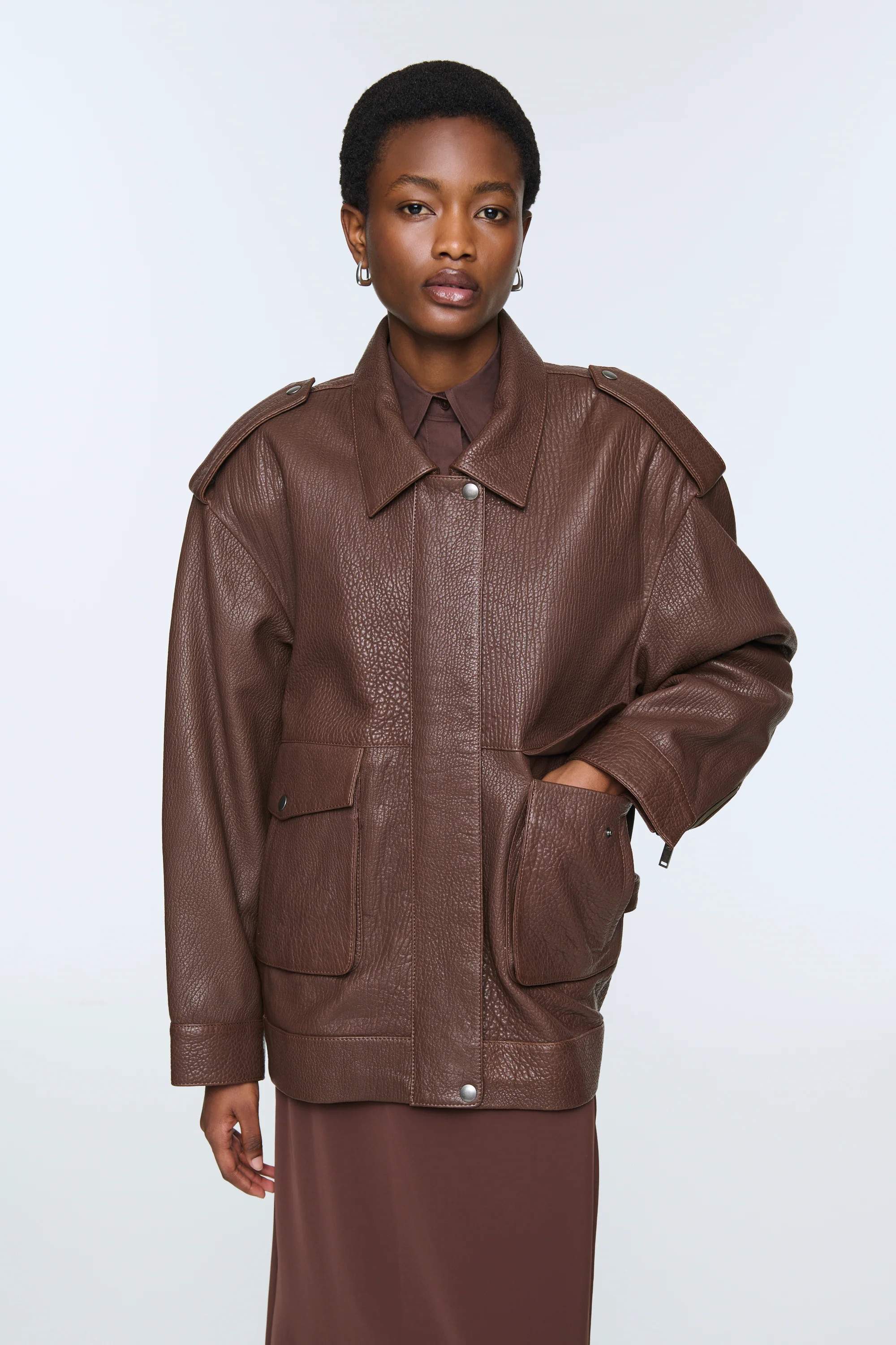 Opal Leather Jacket | DUCIE