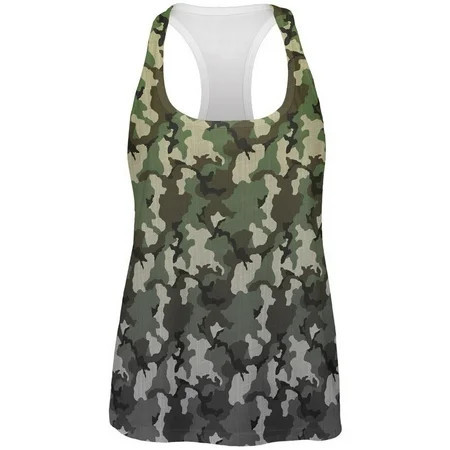 Faded Camo All Over Womens Work Out Tank Top Multi SM | Walmart (US)