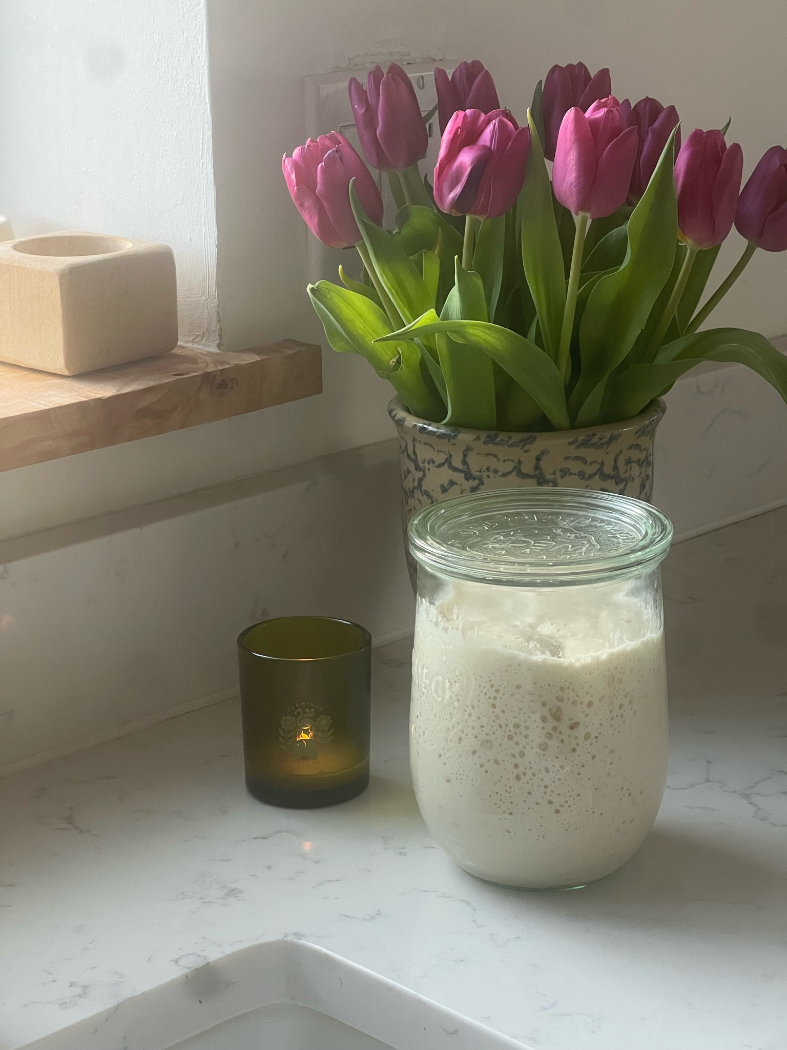 getting the kitchen ready for spring with the best smelling candle ever & some active sourdough starter 😍

#LTKSeasonal #LTKSpringSale #LTKhome