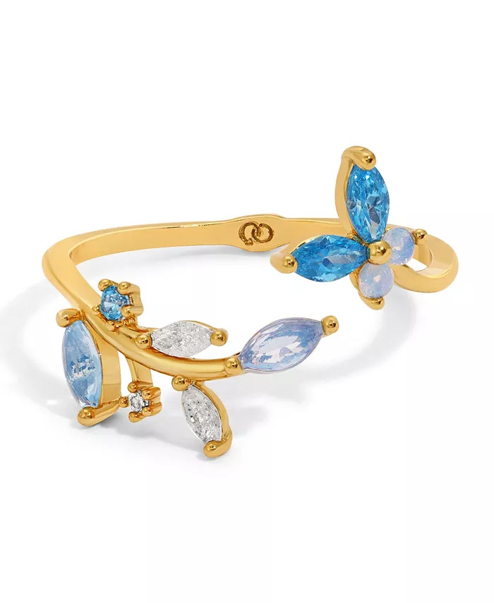 Crystal Blue Perfect Petal Butterfly Ring | Macy's