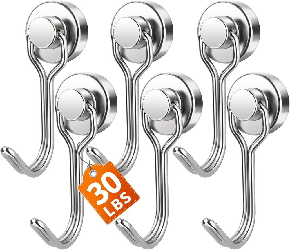 FINDMAG Magnetic Hooks, 30lbs+ Strong Magnetic Hooks for Refrigerator, 2026 Cruise Ship Essential... | Amazon (US)