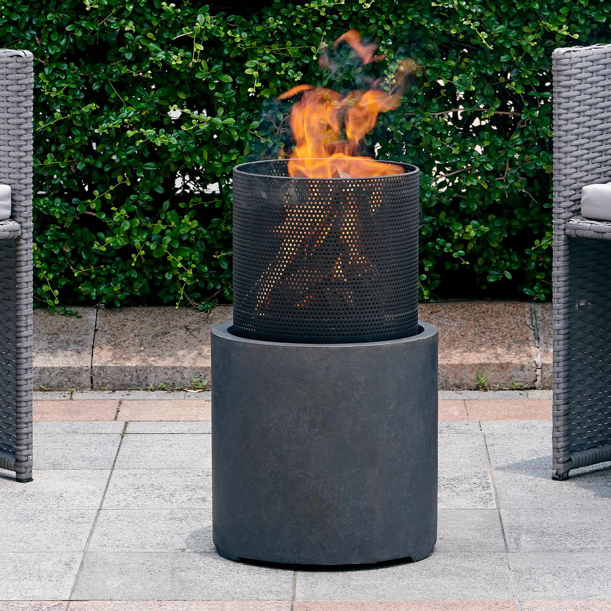 Sheridan Round Iron Wood Burning Smokeless Fire Pit | Wayfair North America