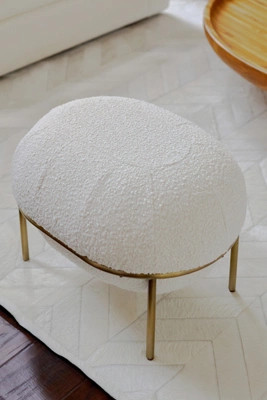 Bouclé Frida Ottoman | Anthropologie (US)
