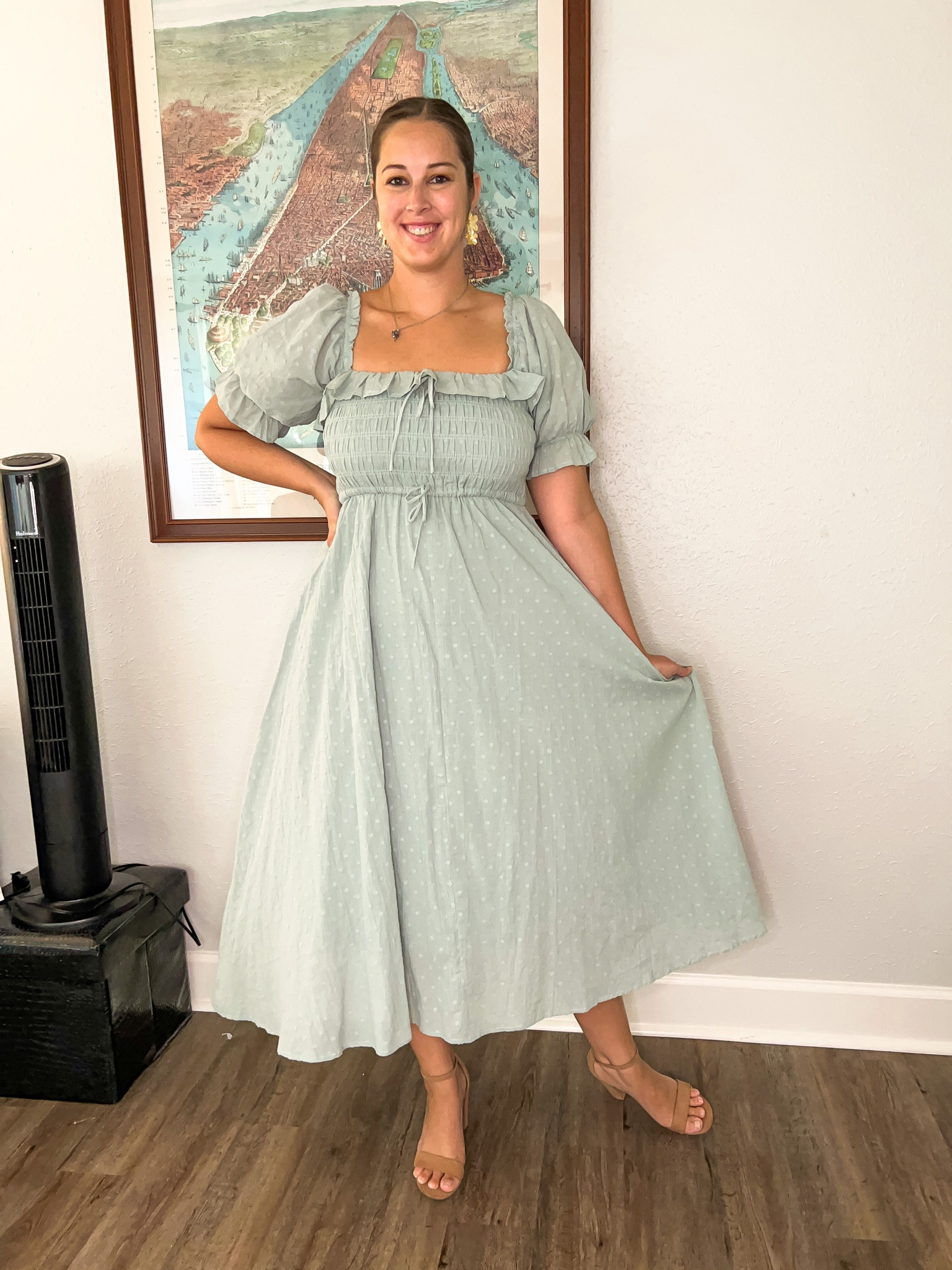 Amazon wedding guest dress - smocked puff sleeve midi dress (comes in so many colors for every season) (size large) - could work for modern tiana outfit 

Midsize, midsize outfit, size 10, ootd, Outfit inspo, Amazon finds, Disney parks Outfit, Disney bound,  under $50 outfit, affordable outfit, casual outfit, Disney princess 

#LTKmidsize #LTKSeasonal #LTKFind